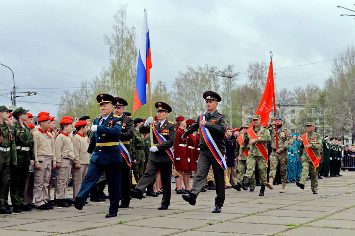 Торжественный парад, посвященный Дню Победы. 